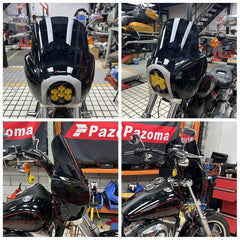 Harley Dyna Low Rider/ Street Bob/ Fat Bob/ Super Glide/ Wide Glide 2006-2017 Front Headlight Fairing Windshield w/BAJA LP6 Lighting Bracket Mounting Kit