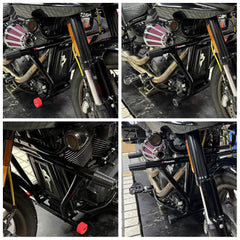 Front Highway Crash Bar Engine Guard Frame Slider Peg For Harley Softail Low Rider ST 117 FXLRST 2022-2023