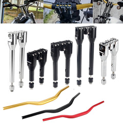 Harley most Dyna / Street bob / Softail / Sportster 1-1/2" Straight Rise Handlebar Risers 6" + 1"/ 8" + 1"/ 10" + 1"/ 12" + 1" Billet 6061-T6