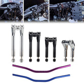 Harley Dyna / Street bob / Softail / Sportster 1.5" Pullback Club Style Handlebar Risers 6" + 1"/ 8" + 1"/ 10" + 1"/ 12" + 1"