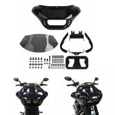 Harley Street Bob Low Rider Standard 2018-2025 Front Shark Headlight Fairing Windshield w/BAJA Dual LP4 Lighting Bracket Mounting Kit