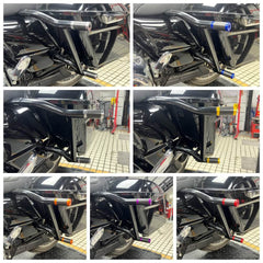 Engine Guard Crash Bar With Rear Saddlebag Supports & Passenger Frame Sliders For Harley Touring Street Glide Road Glide Electra Glide Road King 2014-up