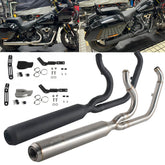 Harley M8 Softail Low Rider ST FXLRST/ EI Diablo FXRST 2022-2024 Big Bore Stepped 1 3/4" to 2" head pipes 2-into-1 Full Length Exhaust System Stainless Steel Muffler