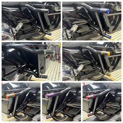 For Harley Street Glide Road King Electra Glide Road Glide Highway Crash Bar Engine Guard Saddlebag Tip-Over Bar Set 2014-2025