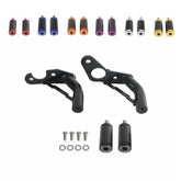Rear Highway Engine Guard Crash Bar Passenger footpegs Carbon End For Harley Softail Street Bob Low Rider S ST Fat Bob