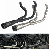 Harley M8 Softail Low Rider S ST Fat Street Bob Standard Slim Deluxe 2018-2025 Stainless Steel 2-Into-1 Exhaust