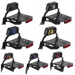 Harley Softail Fat Bob 114 FXFBS FXFB 2018-2024 Club Style Passenger Backrests Low profile Fixed Mini Sports Sissy Bar Kit w/ Luggage Rack