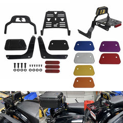 Harley Softail Fat Bob 114 FXFBS FXFB 2018-2024 Club Style Passenger Backrests Low profile Fixed Mini Sports Sissy Bar Kit w/ Luggage Rack
