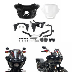 Harley-Davidson Softail Low Rider S 117 FXLRS 2022-2025 ST Style Front Headlight Fairing W/Windshield & Bracket Set