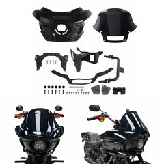 Harley-Davidson Softail Low Rider S 117 FXLRS 2022-2025 ST Style Front Headlight Fairing W/Windshield & Bracket Set