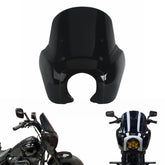 Harley M8 Softail Fat Bob FXFB FXFBS 2018-2025 Front Headlight Fairing Windshield w/BAJA LP6 Lighting Bracket Mounting Kit