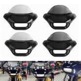 Harley Dyna Low Rider Street Bob Fat Bob Super Glide Wide Glide 2006-2017 Front Shark Fairing Windshield w/Baja Designs Dual LP4 Lighting Bracket Mounting Kit