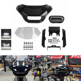For Harley Dyna Low Rider/ Street Bob/ Fat Bob/ Super Glide/ Wide Glide 2006-2017 Headlight Fairing Front Mask with LED Headlamp Daytime Running Lights & Turn Signals