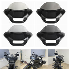 Harley Softail M8 Fat Bob FXFB 114 FXFBS 2018-2024 Club Style Headlight Fairing Front Mask with 9" Windshield