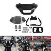 Harley Softail M8 Low Rider S 114 117 FXLRS 2020-2025 Front Shark Headlight Fairing Windshield w/BAJA Dual LP4 Lighting Bracket Mounting Kit