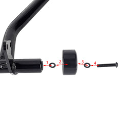 Front Highway Peg High 2 Step Crash Bar Engine Guard For Harley Softail Street Bob Low Rider Fat Bob Standard 2018-2024