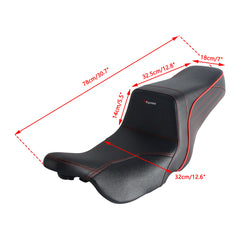 Tail-Flick Seats Step 2-Up Gel Pad Seat For 2008-2025 Harley Touring Comfort Gel Motorcycle Seat Replacement For Road Glide Street Glide Electra Glide Ultra Limited