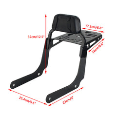 Harley Softail Heritage Classic FLHC FLHCS Hydra-Glide Revival FLI 2018-2025 Club Style Passenger Backrests Low profile Fixed Mini Sports Sissy Bar Kit