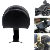 Motorcycle Adjustable Rider Backrest Black Pad for Harley Softail 2007-UP - zjmoto