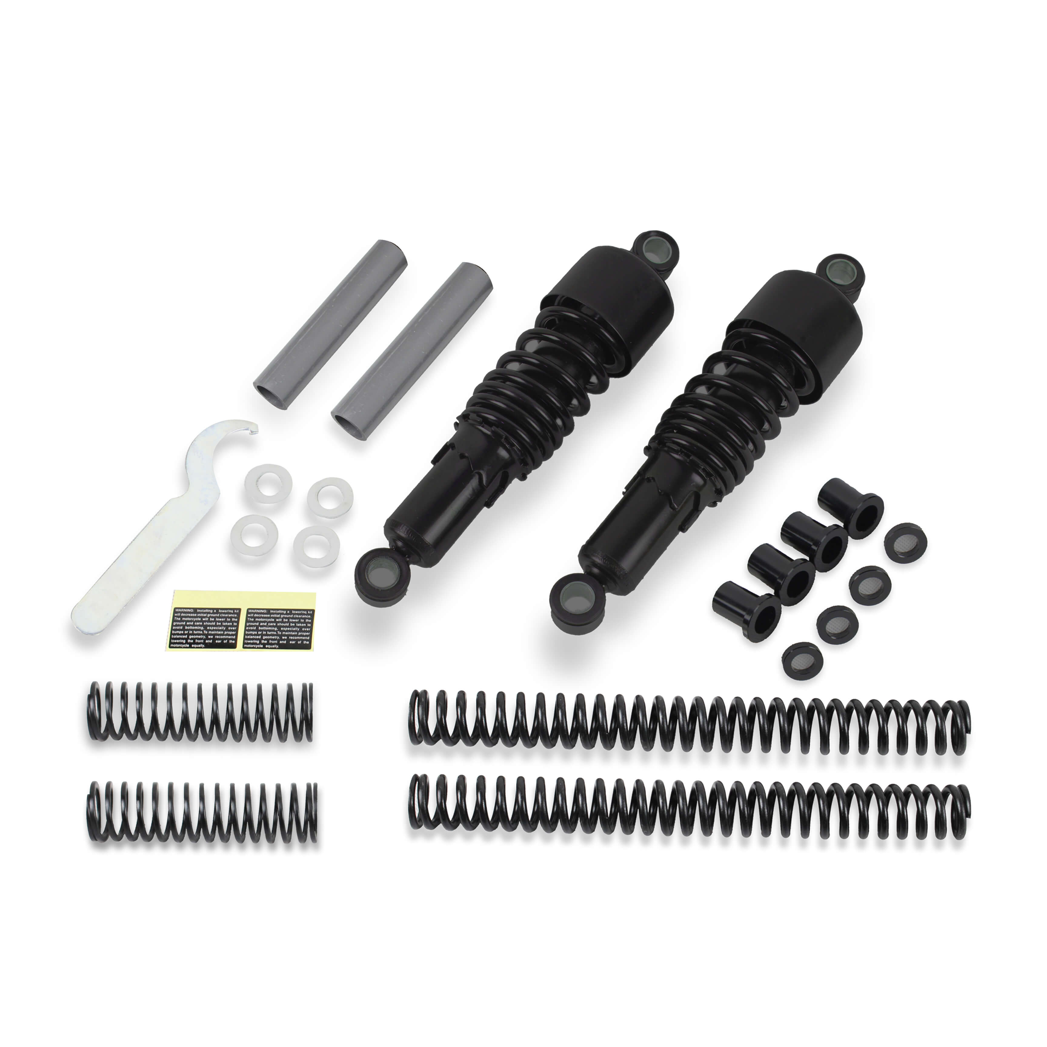 Motorcycle Slammer Shocks + Fork Springs Lowering Kit For Harley Sportster XL 883 1200 - zjmoto