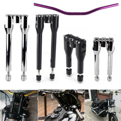 Harley Dyna /Street bob /Softail /Sportster CNC 6" 8" 10" 12" +1" Handlebar Risers 1-1/8" Straight Clamp