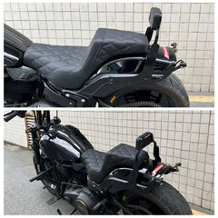 Harley Softail Fat Bob 114 FXFBS FXFB 2018-2025 Club Style Passenger Backrests Low profile Fixed Mini Sports Sissy Bar Kit