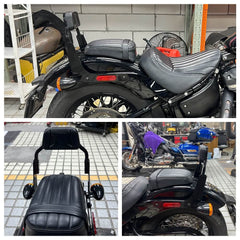 Harley Softail Deluxe FLDE/ Slim FLSL/ Standard FXST/ Street Bob FXBB FXBBS 2018-2025 Passenger Backrests Low profile Fixed Mini Sports Sissy Bar Kit