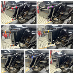 Engine Guard Crash Bar With Rear Saddlebag Supports & Passenger Frame Sliders For Harley Touring Street Glide Road Glide Electra Glide Road King 2014-up