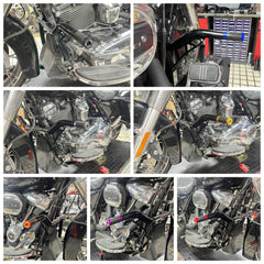 For Harley Road Glide Special CVO FLTR FLTRXS FLTRXST FLTRU FLTRK FLTRKSE Highway Engine Guard Crash Bar W/ Fairing Support Kit