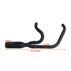 Harley M8 Softail Low Rider S ST/ Fat Bob/ Street Bob/ Standard/ Slim/ Deluxe 2018-2025 Stainless Steel 2-Into-1 Exhaust