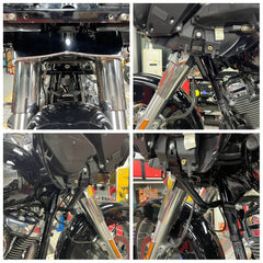 Highway Engine Guard Crash Bar W/Fairing Support Kit For Harley Road Glide FLTR FLTRX ST FLTRXST FLTRXS CVO FLTRXSE FLTRK