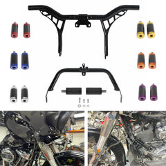 For Harley Road Glide Special CVO FLTR FLTRXS FLTRXST FLTRU FLTRK FLTRKSE Highway Engine Guard Crash Bar W/ Fairing Support Kit