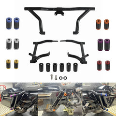 Front Highway Engine Guard Crash Bar Set For Harley Touring Street Glide Road King Road Glide Electra FLHX FLHXST FLTRKSE