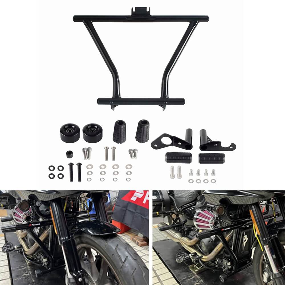 Front Highway Crash Bar Engine Guard Frame Slider Peg For Harley Softail Low Rider ST 117 FXLRST 2022-2023