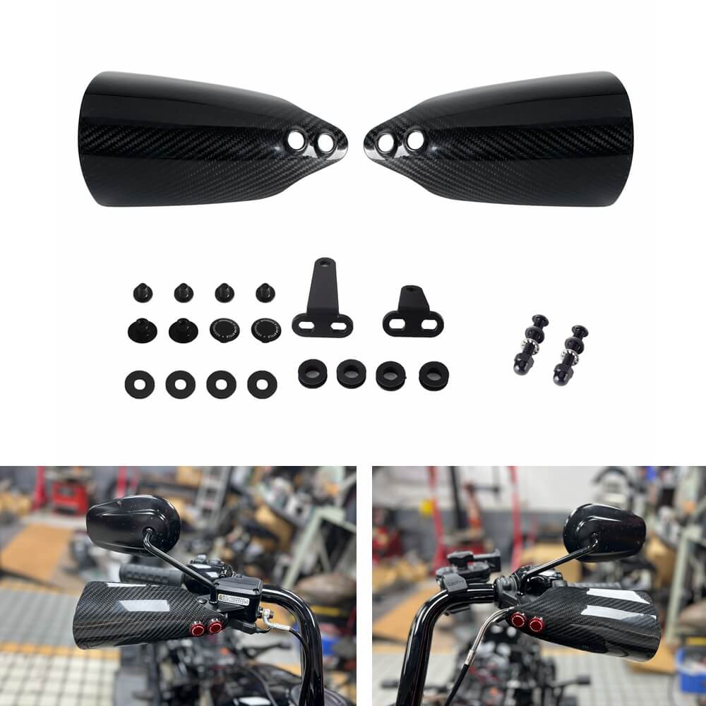 Highway Hand Guards Carbon Fiber Handguards For Harley Touring Street Glide Electra Glide 2021-2023