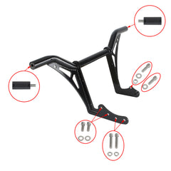 Engine Guard Crash Bar Passenger Peg Frame Slider Carbon End For Harley Softail Street Bob FXBB FXBBS Fat Bob FXFB FXFBS Low Rider S FXLRS ST FXLRST