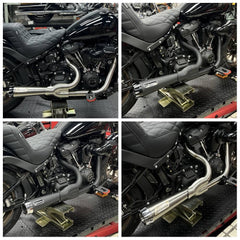 Harley M8 Softail Low Rider S ST Fat Street Bob Standard Slim Deluxe 2018-2025 Stainless Steel 2-Into-1 Exhaust
