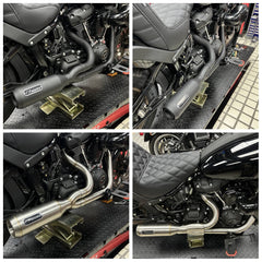 Harley M8 Softail Low Rider S ST/ Fat Bob/ Street Bob/ Standard/ Slim/ Deluxe 2018-2025 Stainless Steel 2-Into-1 Exhaust