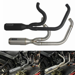 Harley M8 Softail Low Rider S ST/ Fat Bob/ Street Bob/ Standard/ Slim/ Deluxe 2018-2025 Stainless Steel 2-Into-1 Exhaust