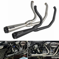 Harley 2017-Up M8 Touring Electra Glide Road King Street Glide Road Glide 2-into-1 Full Complete Exhaust System Stainless Steel Muffler