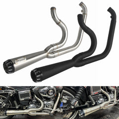 For Harley 2006-2017 Dyna Fat Bob/ Low Rider S/ Street Bob/ Wide Glide/ Super Glide Stainless Steel 2-Into-1 Exhaust