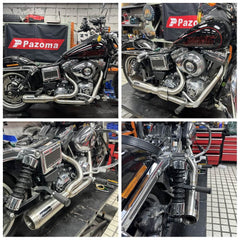 Harley 2006-2017 Dyna Street Bob EFI FXDBI/ FXDB/ FXDBB/ FXDBP/ Limited FXDBC/ Wide Glide EFI FXDWGI/ FXDWG Stainless Steel 2-Into-1 Exhaust