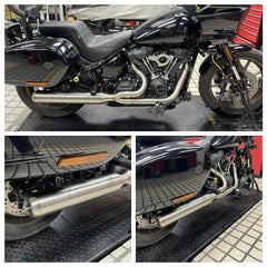 Harley M8 Softail Low Rider ST FXLRST/ EI Diablo FXRST 2022-2024 Big Bore Stepped 1 3/4" to 2" head pipes 2-into-1 Full Length Exhaust System Stainless Steel Muffler