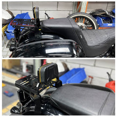 Harley M8 Softail Low Rider ST FXLRST FXRST Sport Glide FLSB 2018-2025 Club Style Passenger Backrests Low profile Fixed Mini Sports Sissy Bar Kit