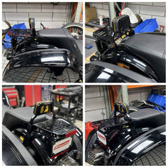 Harley M8 Softail Low Rider ST FXLRST FXRST Sport Glide FLSB 2018-2025 Club Style Passenger Backrests Low profile Fixed Mini Sports Sissy Bar Kit