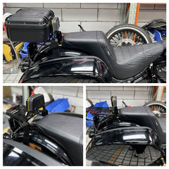 Harley Softail Heritage Classic FLHC FLHCS Hydra-Glide Revival FLI 2018-2025 Club Style Passenger Backrests Low profile Fixed Mini Sports Sissy Bar Kit