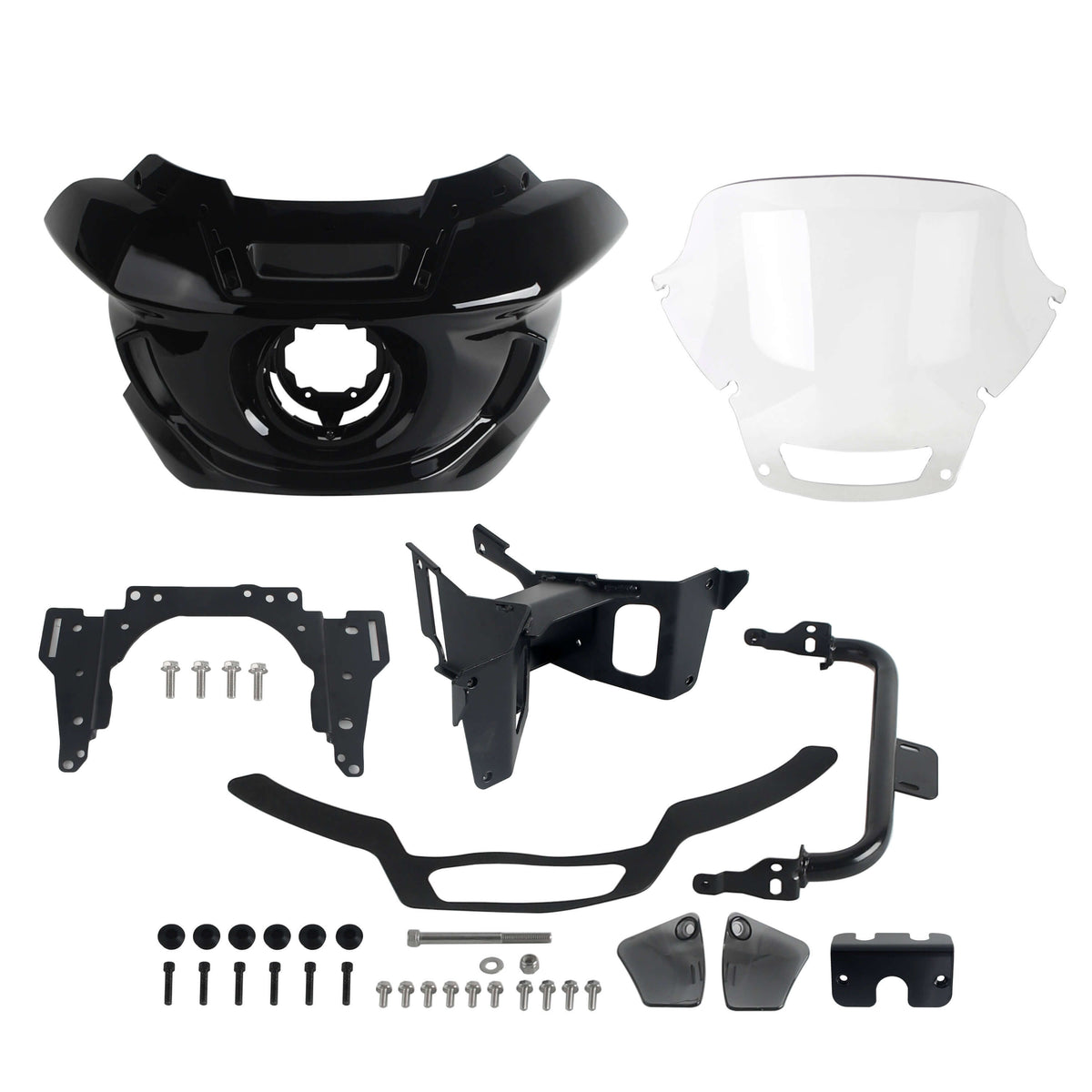 Harley-Davidson Softail Low Rider S 117 FXLRS 2022-2025 ST Style Front Headlight Fairing W/Windshield & Bracket Set