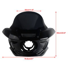 Harley-Davidson Softail Low Rider S 117 FXLRS 2022-2025 ST Style Front Headlight Fairing W/Windshield & Bracket Set