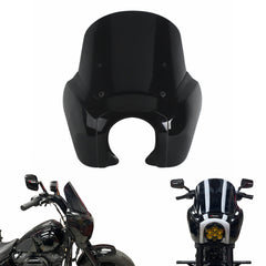 Harley M8 Softail Fat Bob FXFB FXFBS 2018-2025 Front Headlight Fairing Windshield w/BAJA LP6 Lighting Bracket Mounting Kit