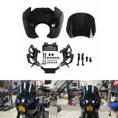 Harley Softail M8 Low Rider S FXLRS 114 117 2020-2026 Front Fairing Windshield w/BAJA Designs LP6 Headlight Bracket Mounting Kit